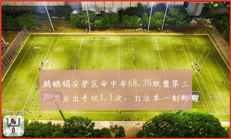 鹈鹕锡安禁区命中率68.3%联盟第三,三分出手仅1.1次,打法单一制约西部排名